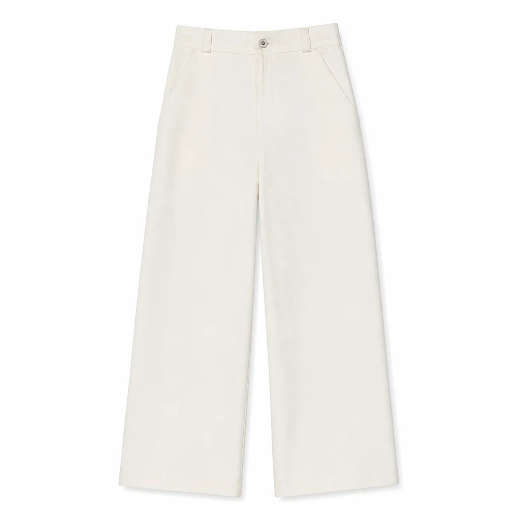 Stockton | Womens High-Rise Wide Leg Jeans - Color:White;Size:XS