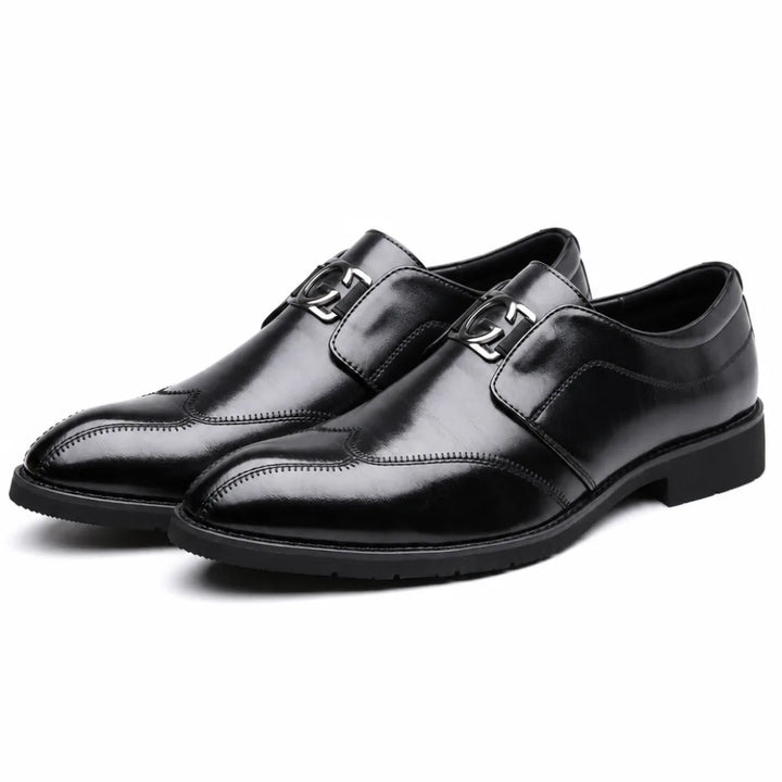 Sullivan Monk Strap Dress Shoes - Color:Black;Size:38