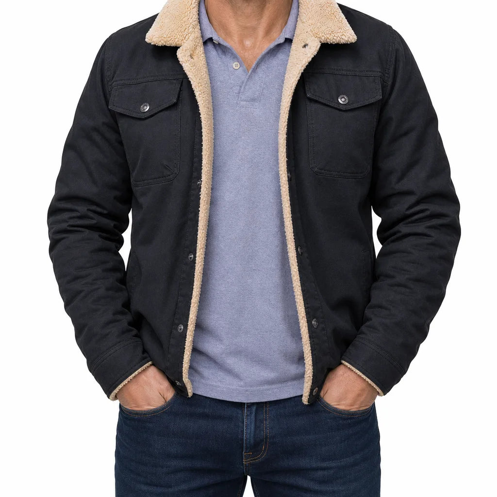Sullivan | Warm Elegant Fall Bomber jacket - Color:Black;Size:XS