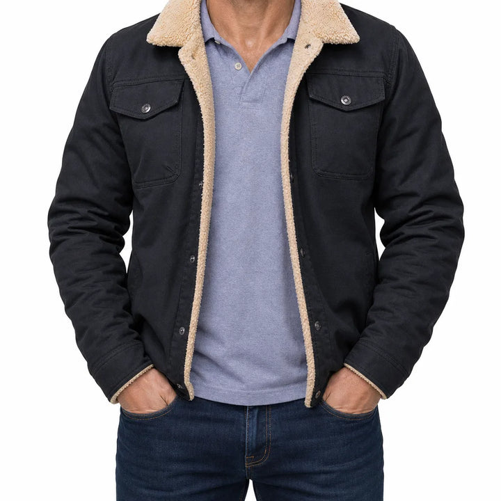 Sullivan | Warm Elegant Fall Bomber jacket - Color:Black;Size:XS
