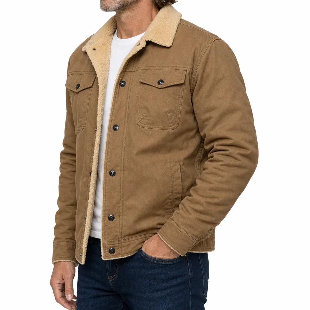 Men's Brown Barron Fleece Lined Jacket