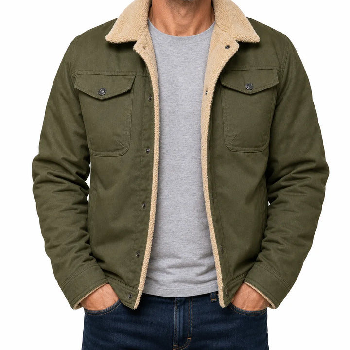 Sullivan | Warm Elegant Fall Bomber jacket - Color:Green;Size:XS