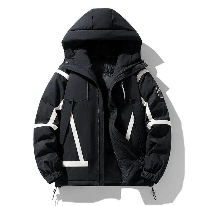 Summit | Hooded Duck Down Coat - Color:Black;Size:S