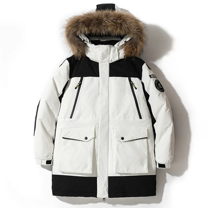 Summit | Men's Hooded Winter Jacket - White