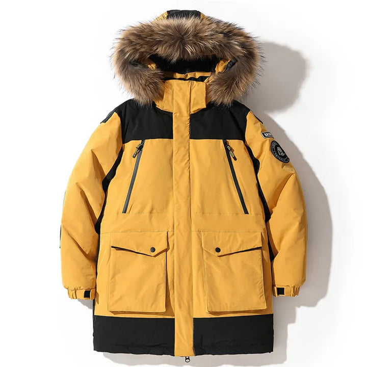 Summit | Men's Hooded Winter Jacket - Yellow