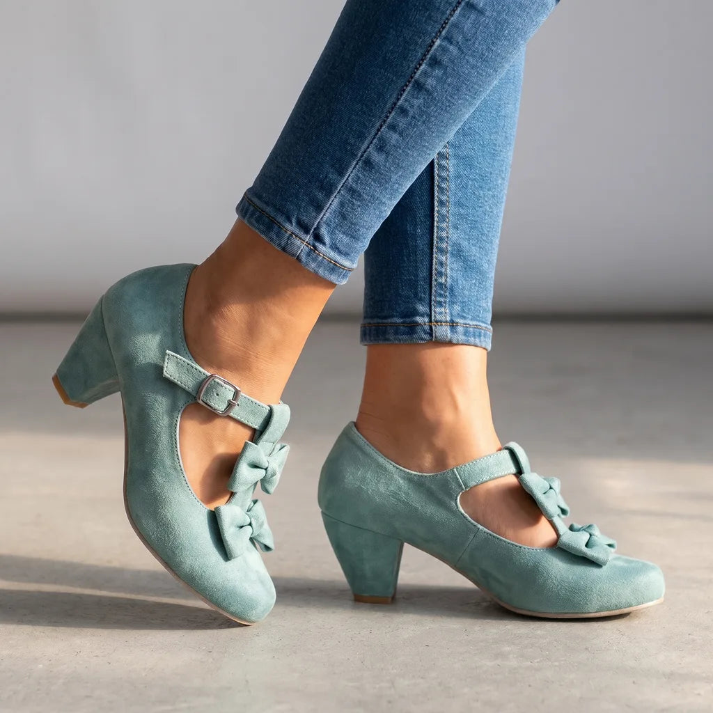 Sunny | Women's Orthopedic Mary Jane Heels   - Color:Blue;Size:35