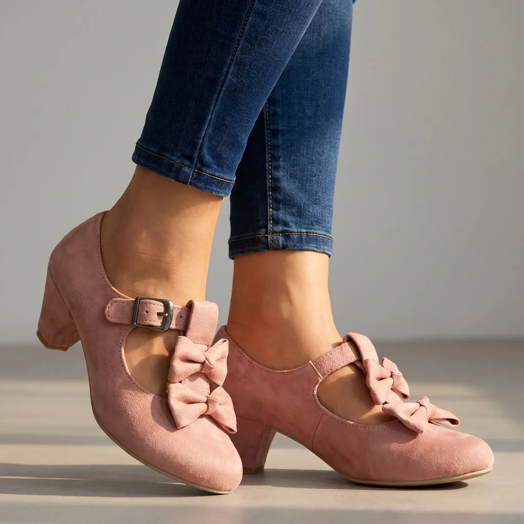 Sunny | Women's Orthopedic Mary Jane Heels   - Color:Pink;Size:35