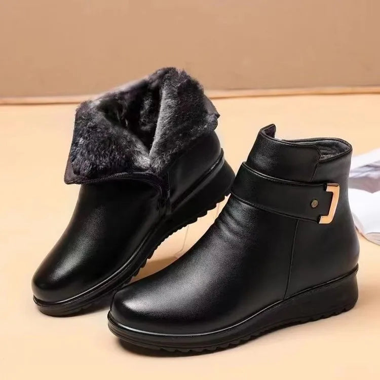 Sybil | Women's Waterproof Winter Boots - Color:Black;Size:35