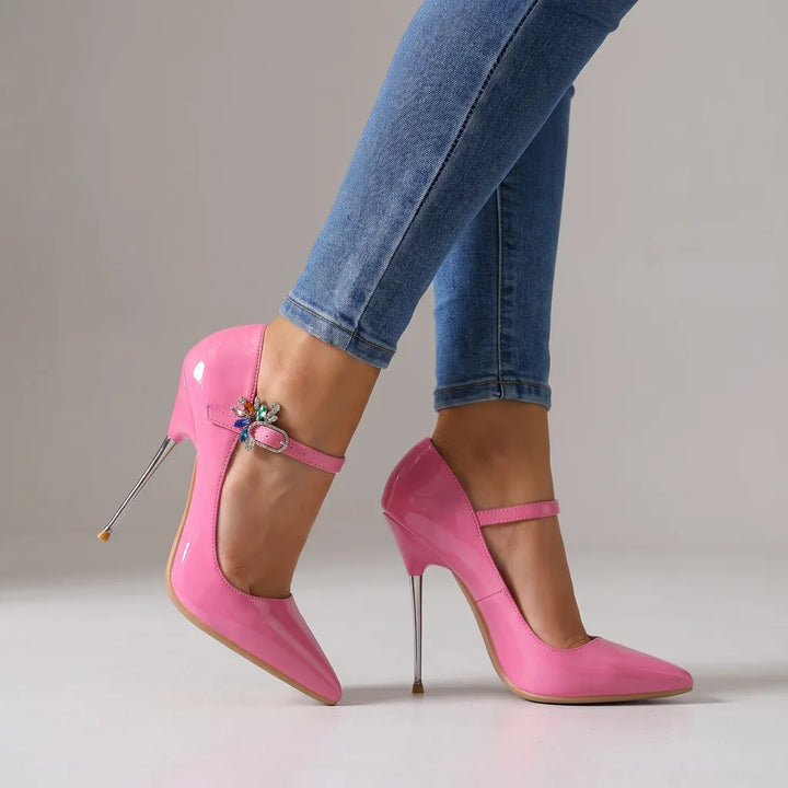 Sydney | Women's Mary Jane Heels   - Color:Pink;Size:35
