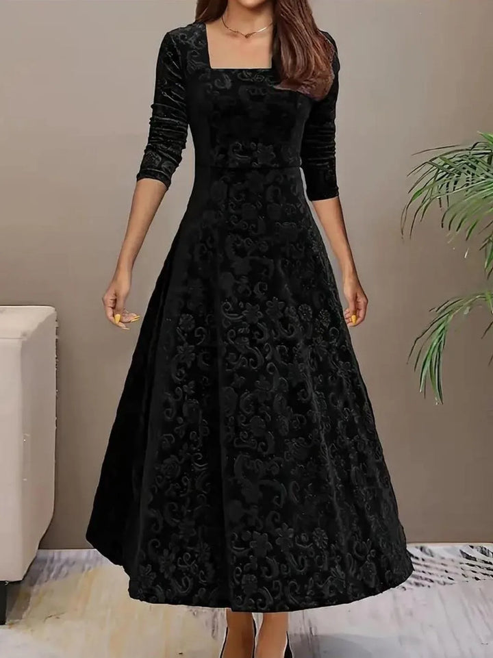 Talia | Women's Elegant Christmas Dress - Size:S;Color:Black
