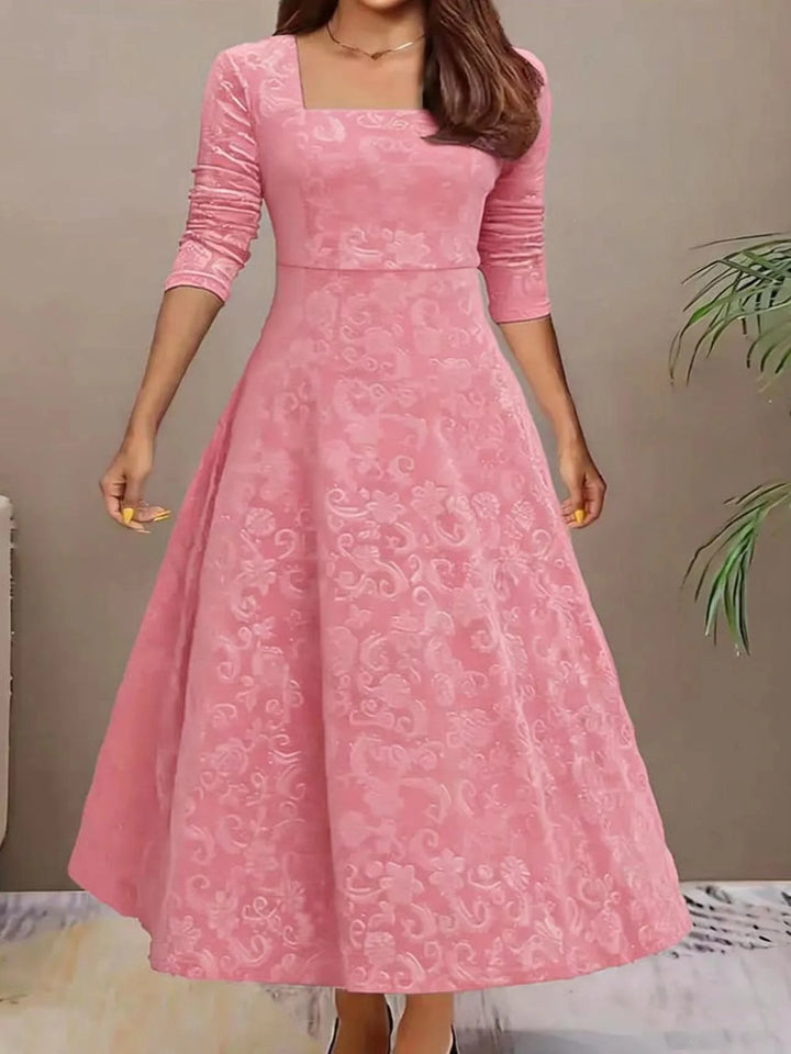 Talia | Women's Elegant Christmas Dress - Size:S;Color:Pink