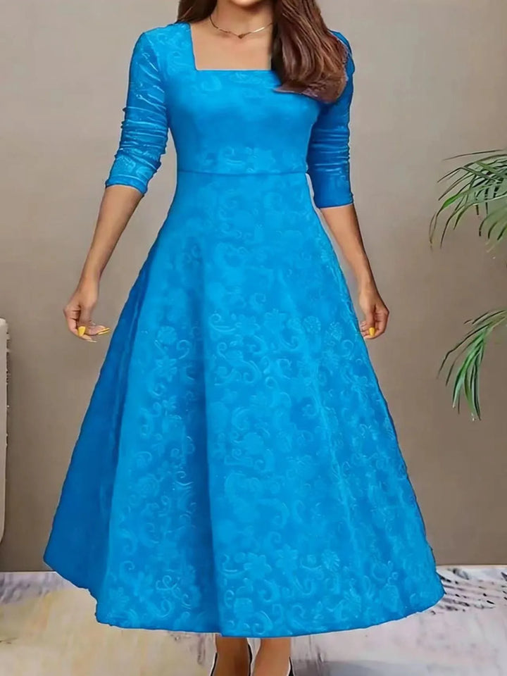 Talia | Women's Elegant Christmas Dress - Size:S;Color:Sky Blue
