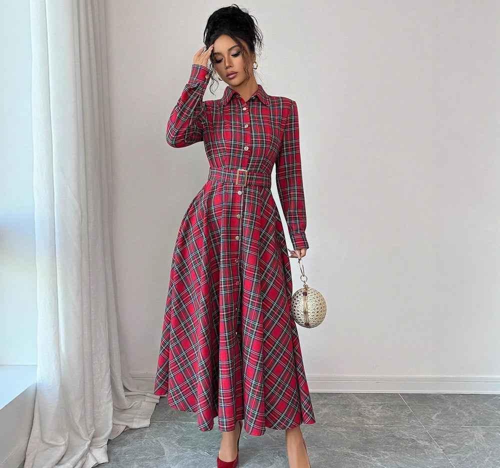 Men's Astrid Plaid Polo Dress