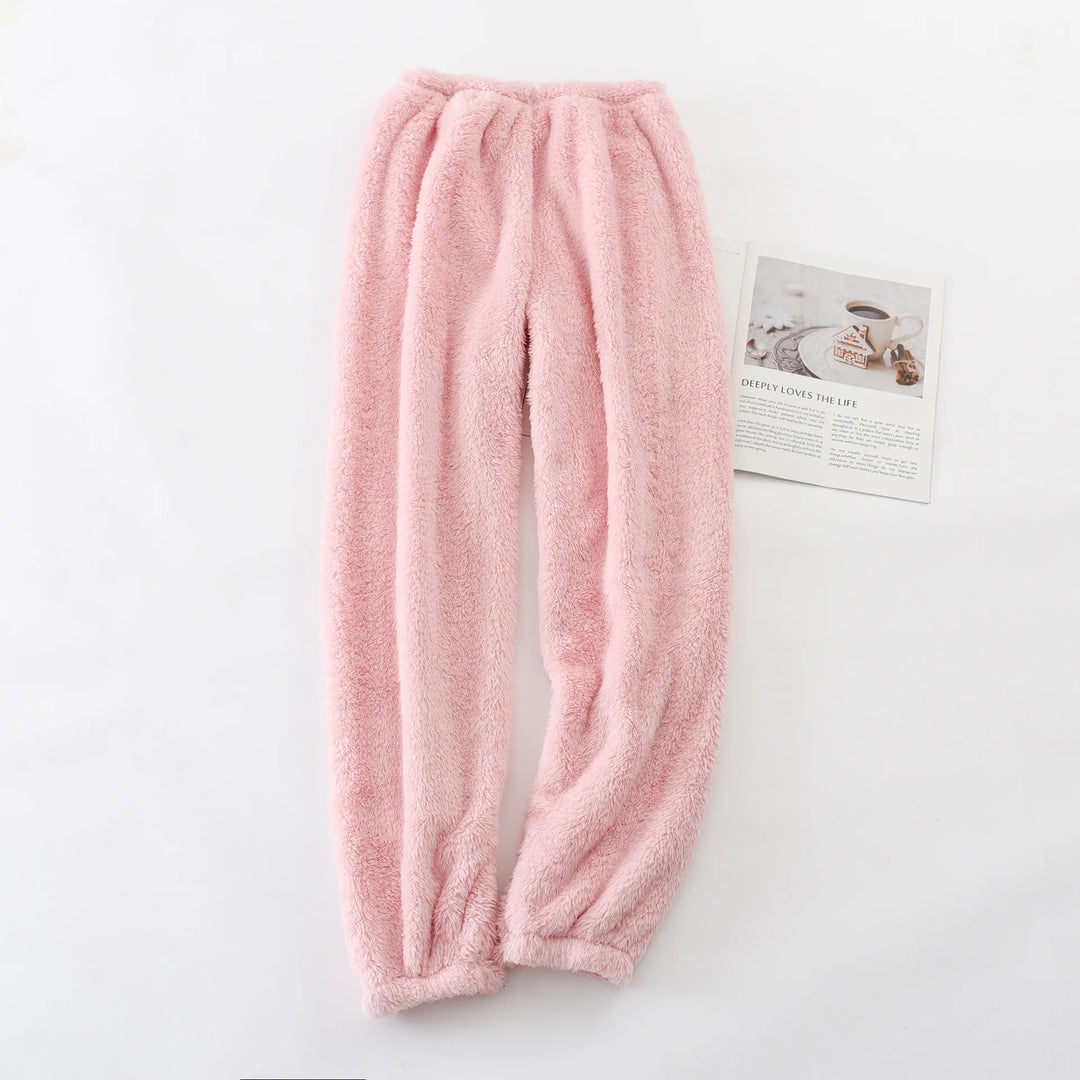 Tasnim | Women's Soft Fleece Sweatpants  - Color:Pink;Size:One Size