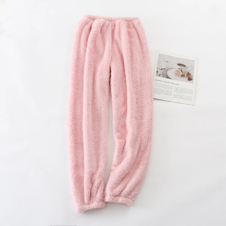 Tasnim | Women's Soft Fleece Sweatpants  - Color:Pink;Size:One Size
