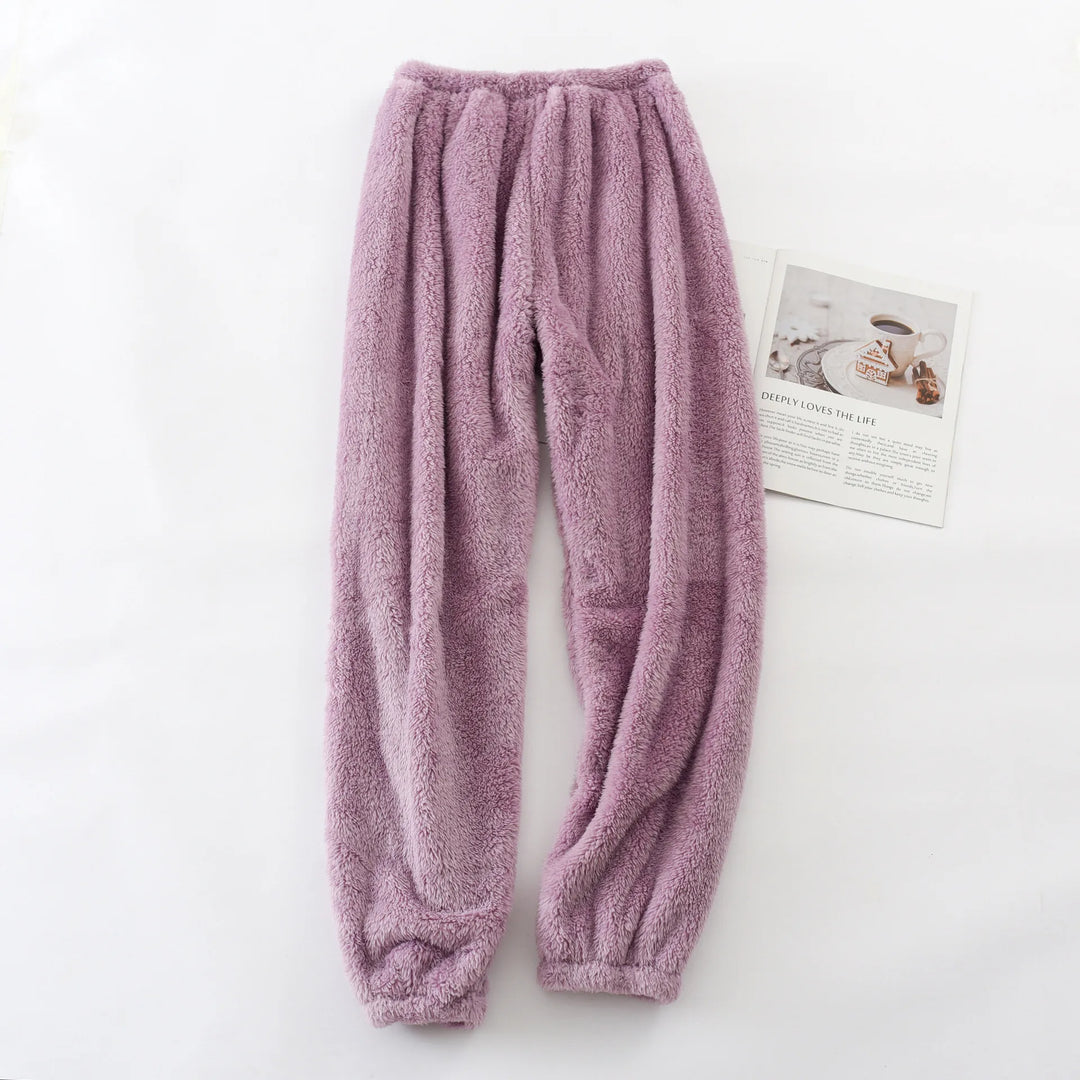 Tasnim | Women's Soft Fleece Sweatpants  - Color:Purple;Size:One Size