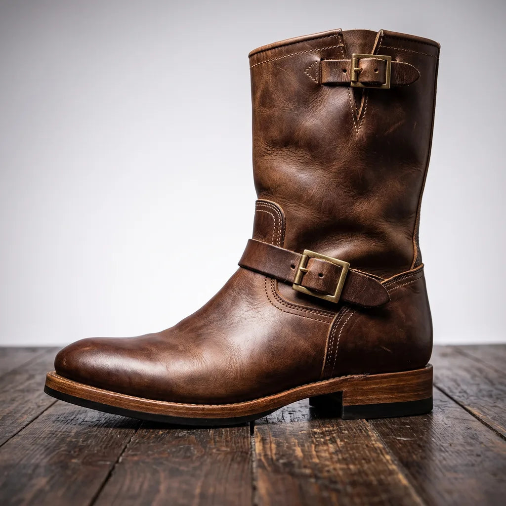 Men's Brown Fitch Buckle Chelsea Boots