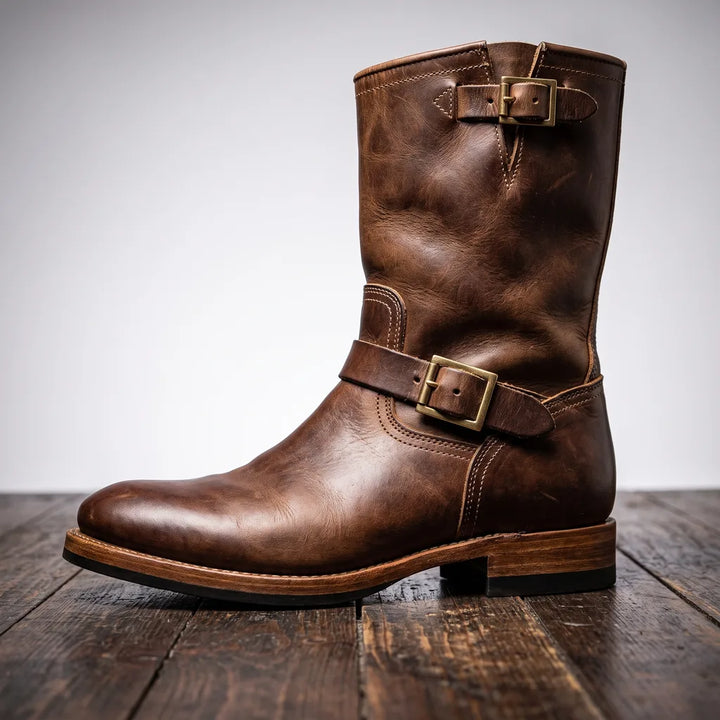Men's Brown Fitch Buckle Chelsea Boots
