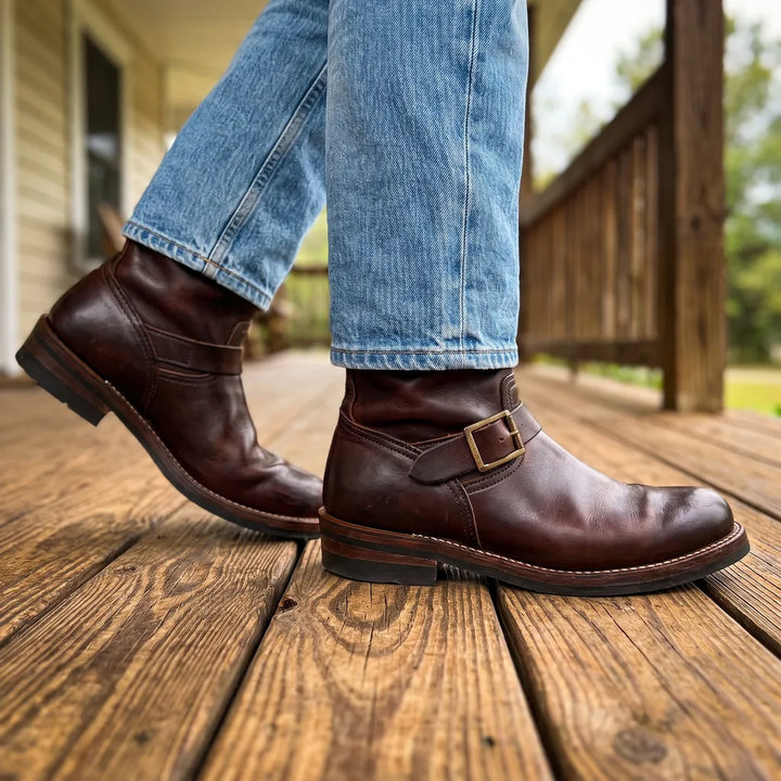 Men's Green Fitch Buckle Chelsea Boots