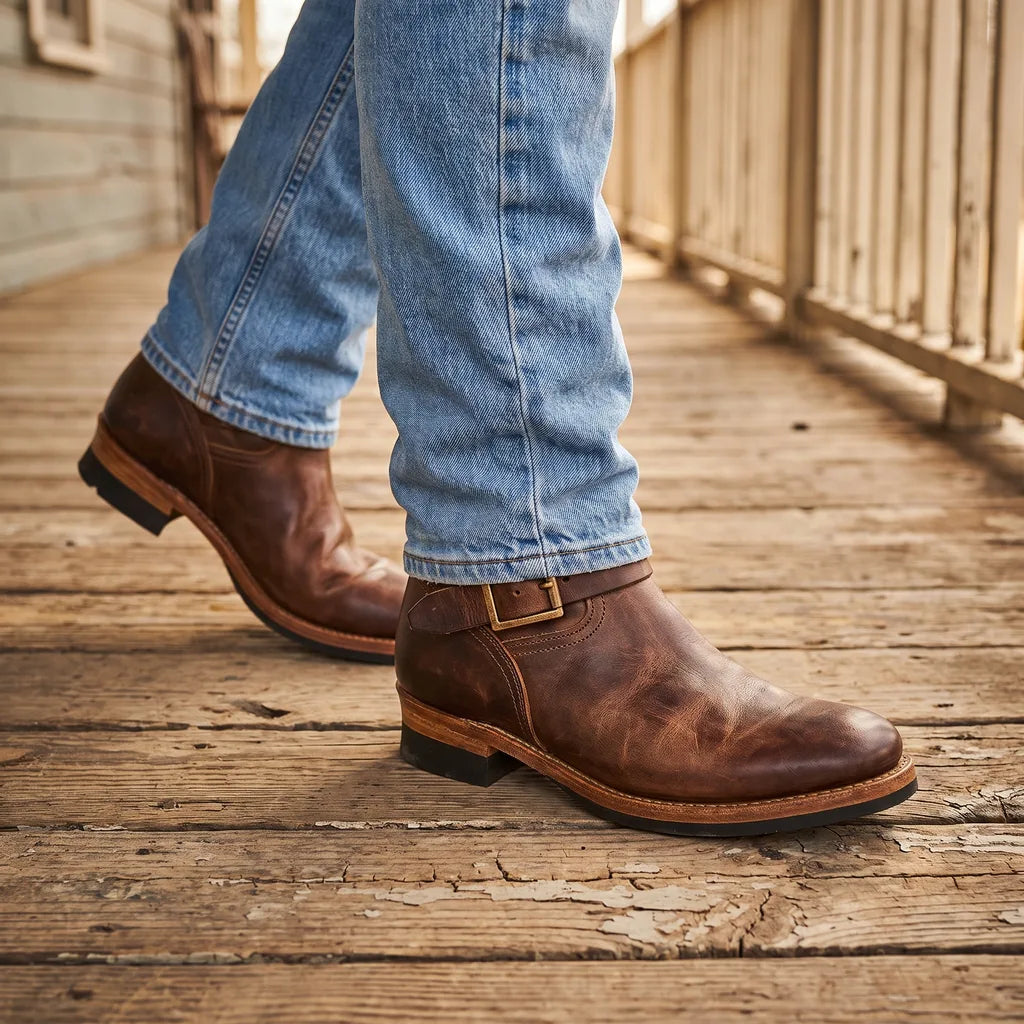 Men's Brown Fitch Buckle Chelsea Boots