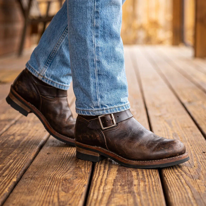 Men's Beige Fitch Buckle Chelsea Boots