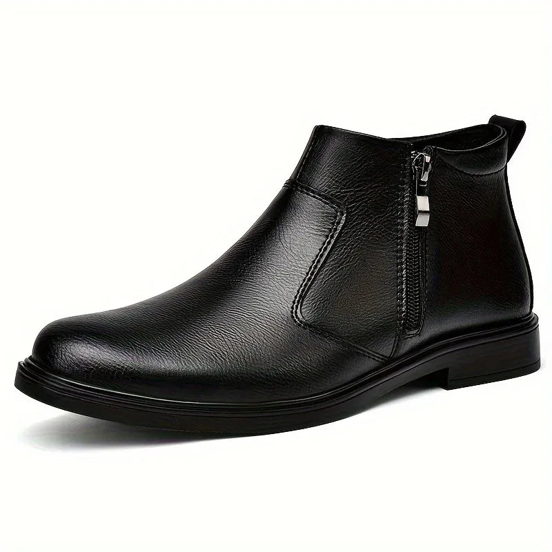 Teigan  |  Men's Luxury Size-Up Boots  - Color:Black;Size:38