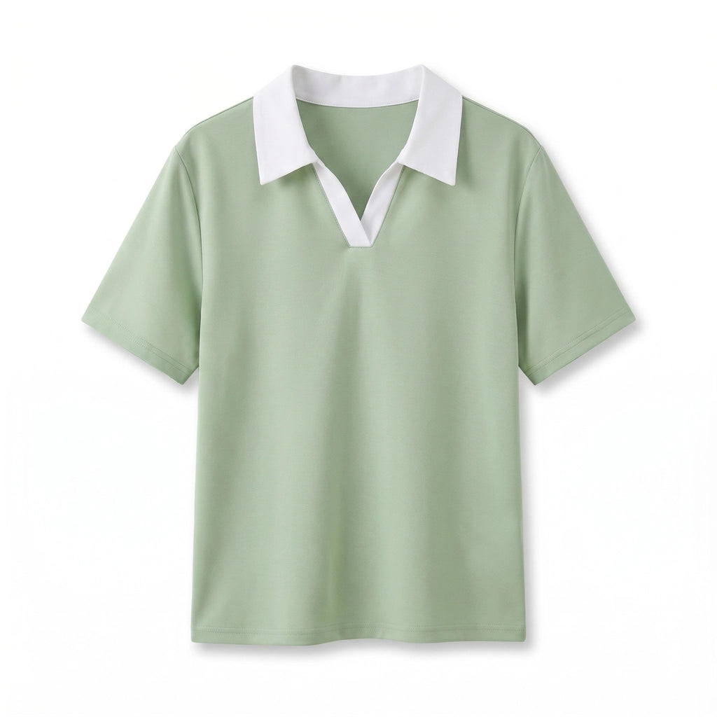 Thalia Polo Shirt - Color:Light Green;Size:S