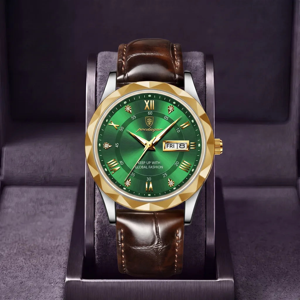 Thatche | Classic Dial Watch - Color:Brown/Green