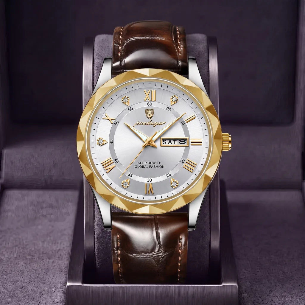Thatche | Classic Dial Watch - Color:Brown/White