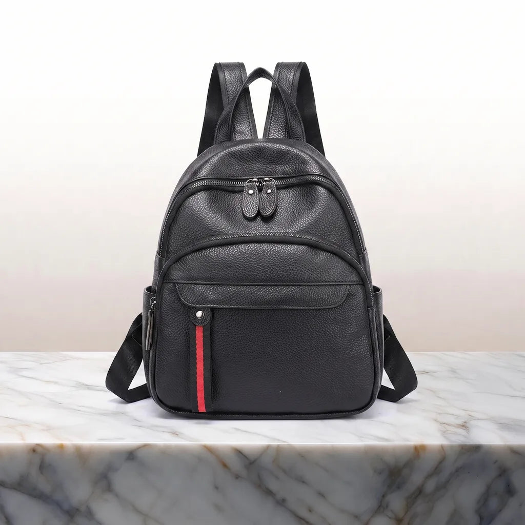 Thayer Leather Mini Backpack - Color:Black