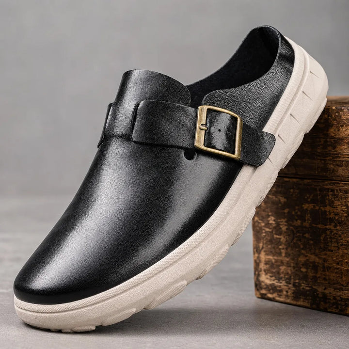 The Wilson Leather Sandals - Color:Black;Size:38