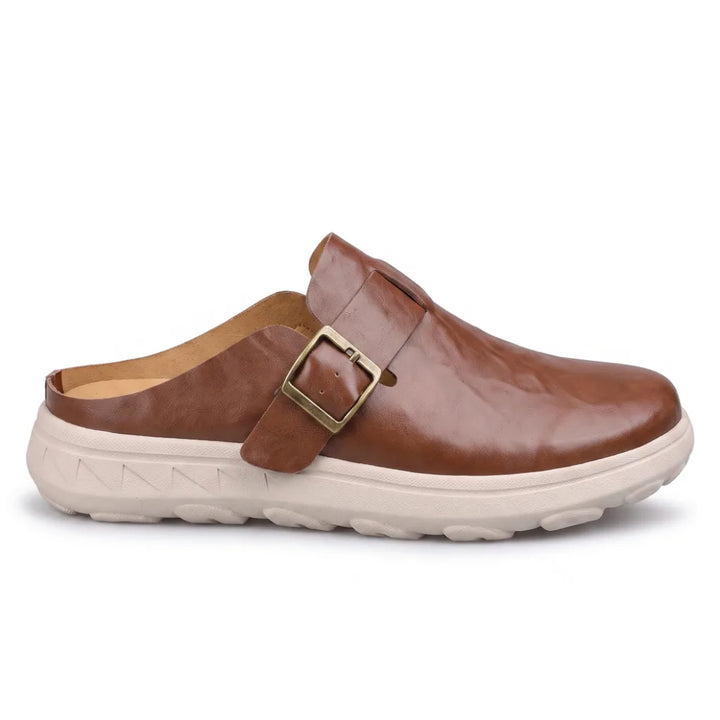 Men's Bowen Leather Buckle Mules