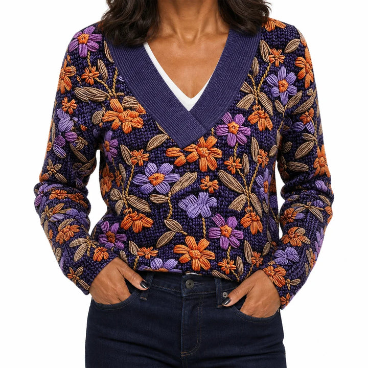 Women's Color:1;Size:S Ezekiel Floral V Neck Top