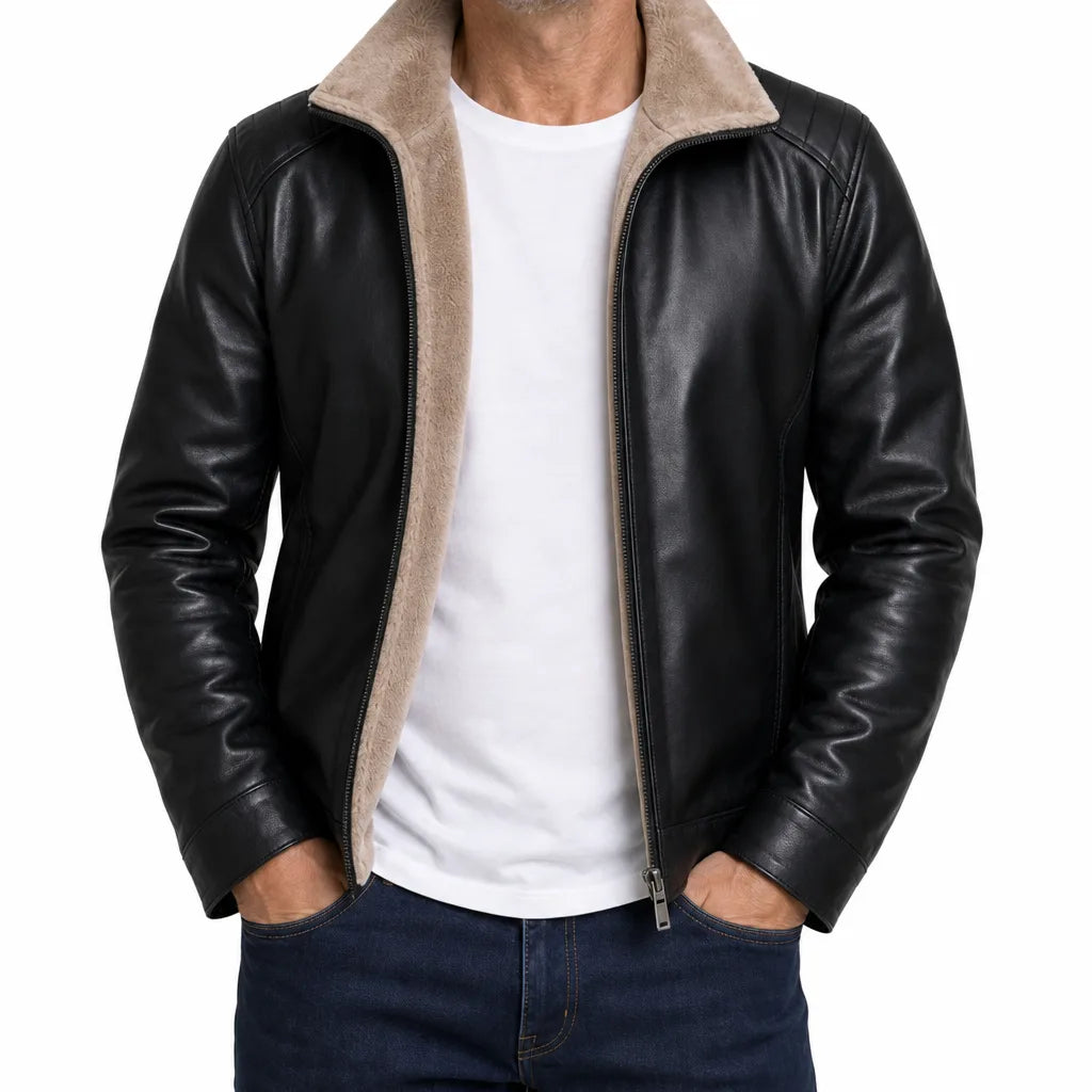 Men's Black Godwin Lined Zip Jacket