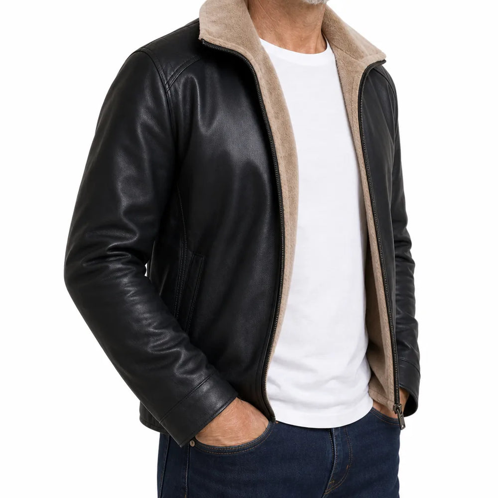 Men's Black Godwin Lined Zip Jacket