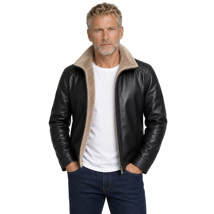 Men's Black Godwin Lined Zip Jacket