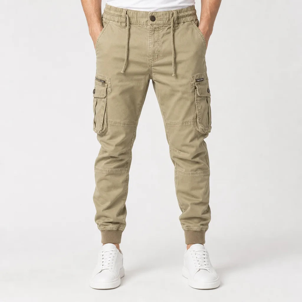 Thurstan | Men's Fall Cargo Pants  - Color:Beige;Size:28