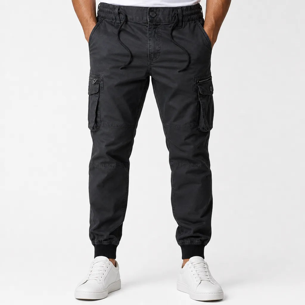 Thurstan | Men's Fall Cargo Pants  - Color:Black;Size:28
