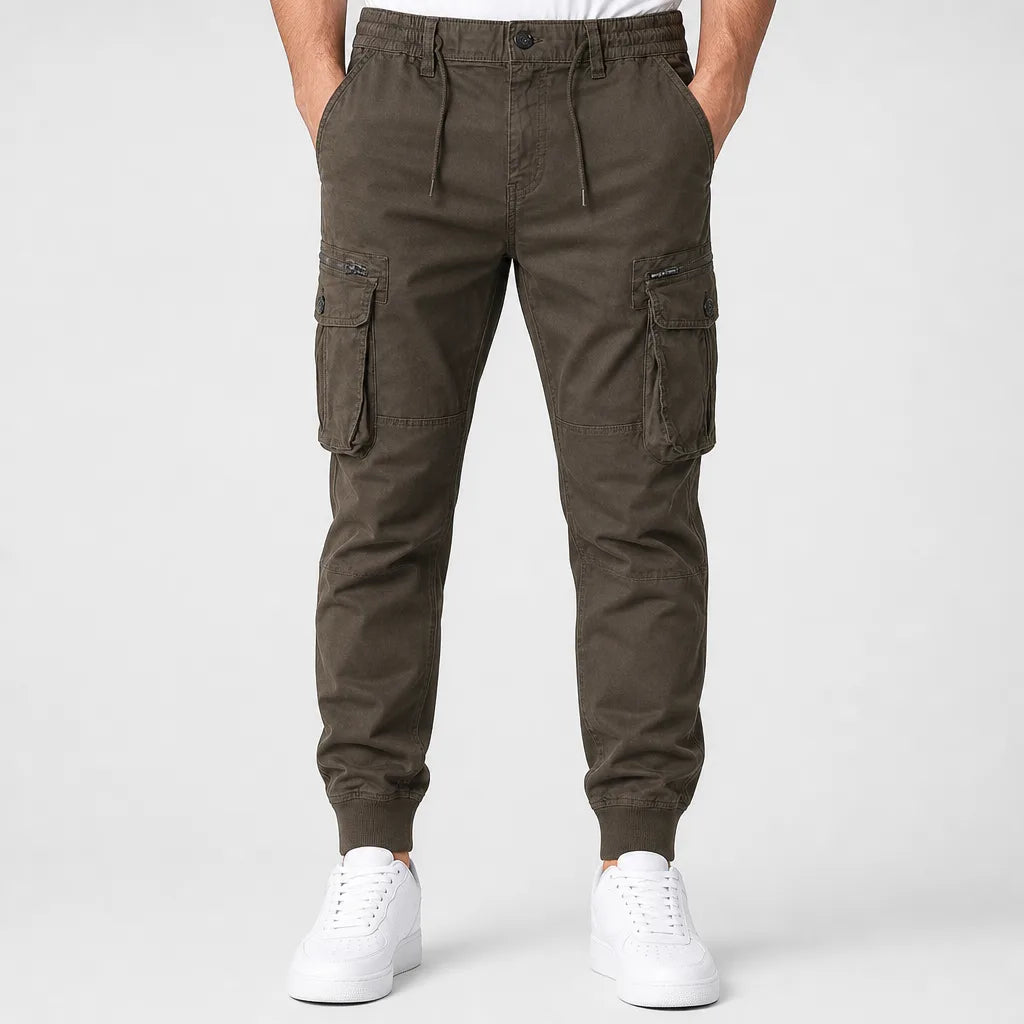 Thurstan | Men's Fall Cargo Pants  - Color:Brown;Size:28
