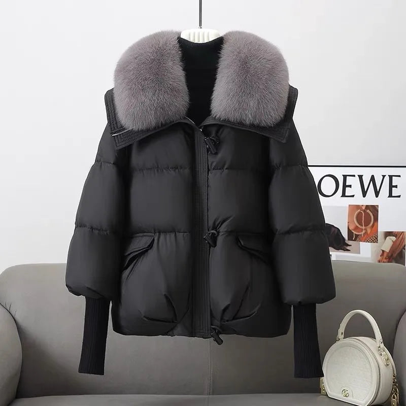 Tiana | Women's Puffer Winter Jacket - Black