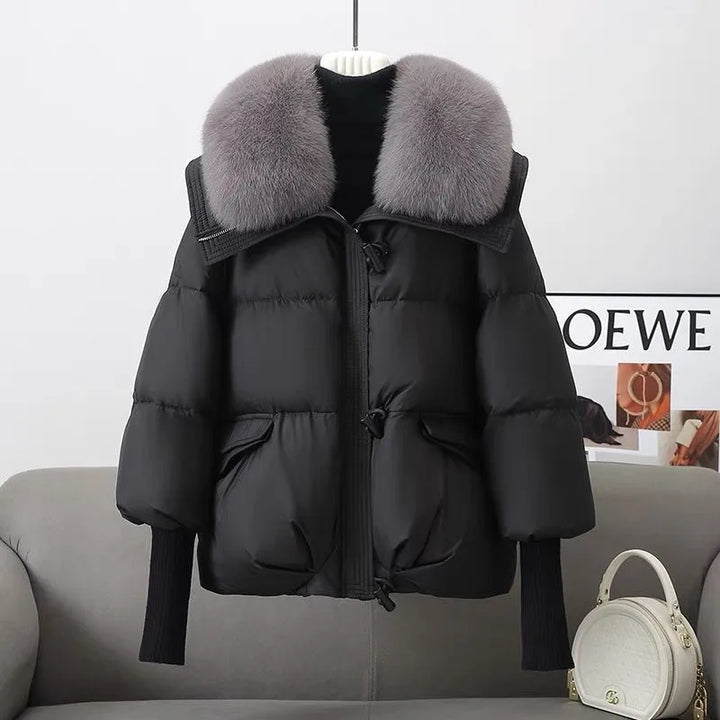 Tiana | Women's Puffer Winter Jacket - Black