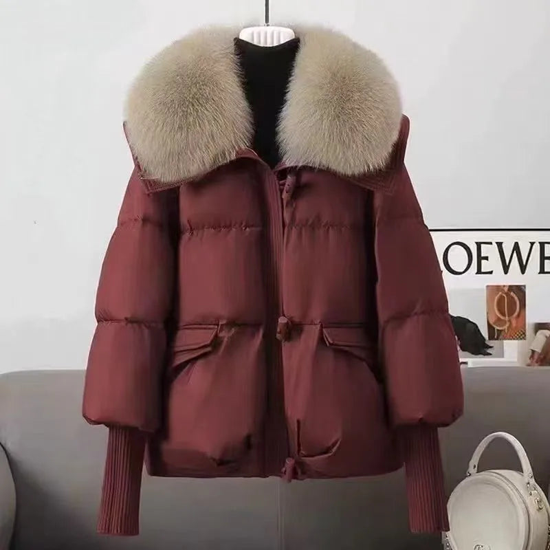 Women's Red Tiana | Women's Puffer Winter Jacket