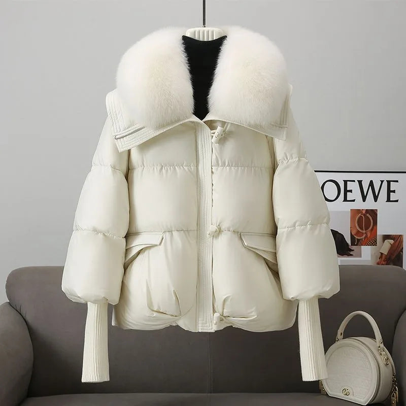 Tiana | Women's Puffer Winter Jacket - White