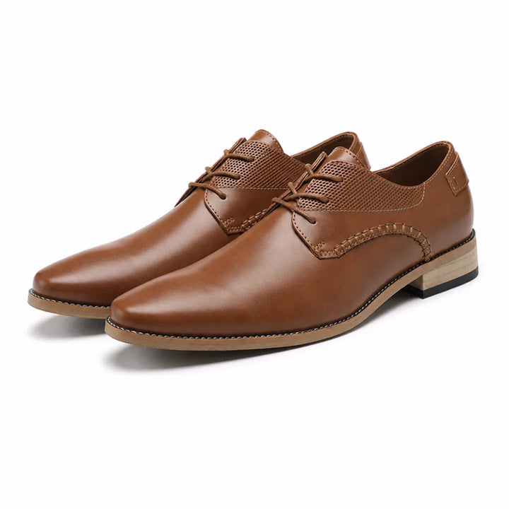Tobias Lace-Up Dress Shoes - Color:Brown;Size:38