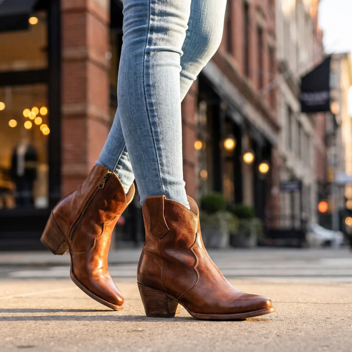 Women's Brown Lyla Chunky Heel Boots