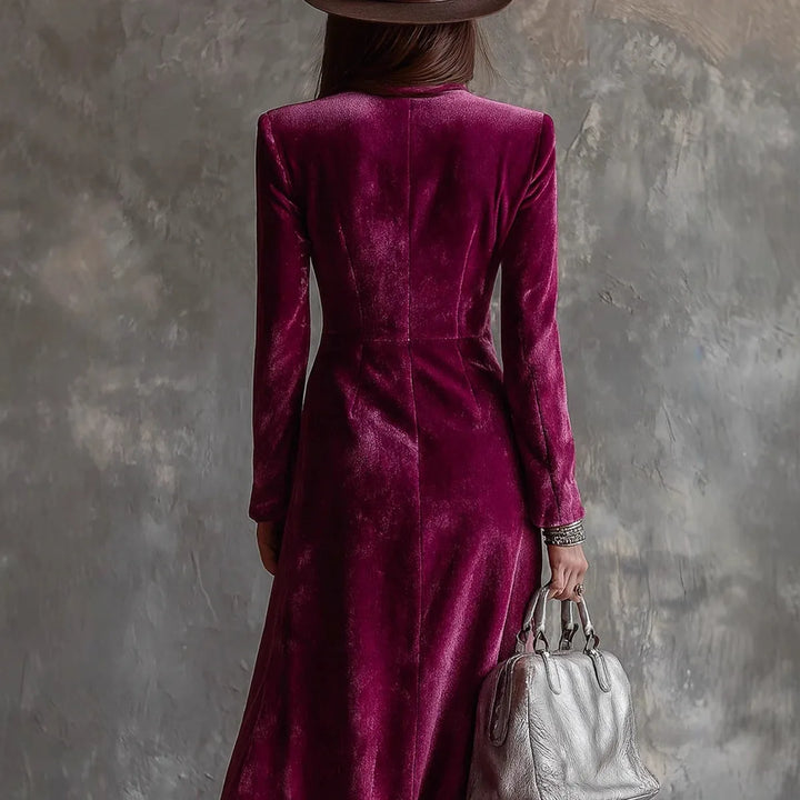 Women's Tyra | Women's Button-Front Velvet Trench Coat