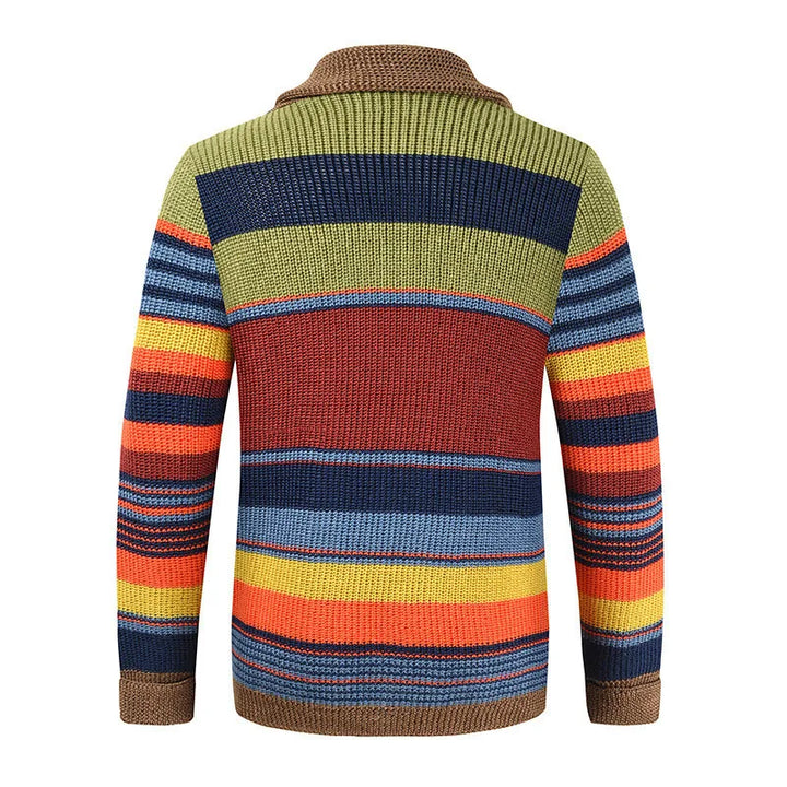 Men's Tyrell | Men's Striped Shawl-Collar Cardigan