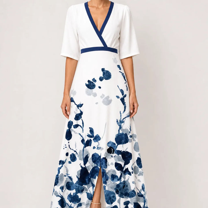 Valentina | Women's Fall Wedding Guest Dress - Color:White;Size:XS