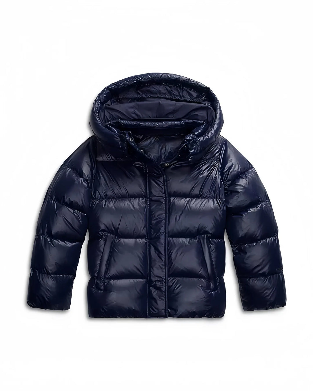 Valentina | Women's Winter Hooded Puffer Jacket - Color:Dark Blue;Size:XS