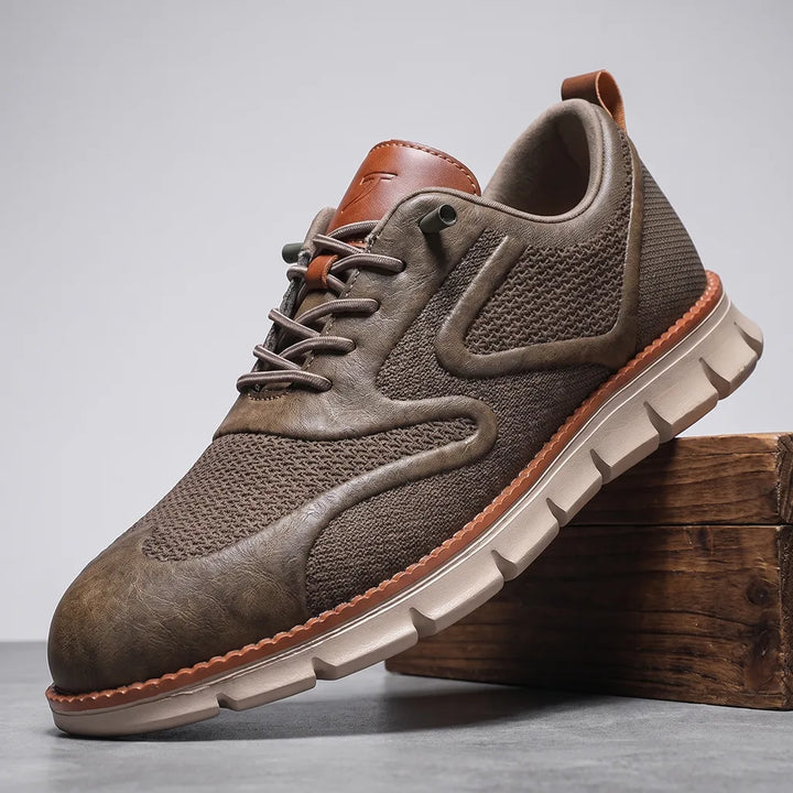 Vance Orthopedic Sneakers - Color:Brown;Size:40